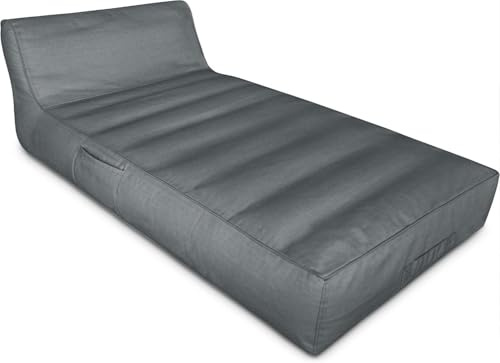 normani Luftmatratze Luftsessel Luftbett Luftsofa 160x82x50 cm mit Kopfteil für In- und Outdoor Farbe Anthrazit Größe OneSize