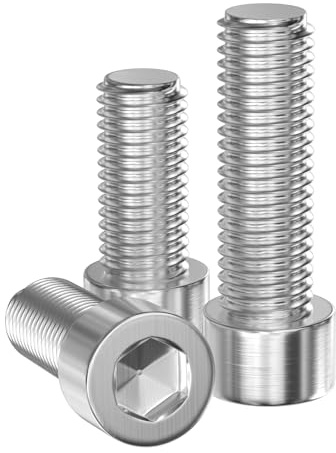GUEEYUAW 30 Piezas Tornillos Cilíndricos M4 x 25 mm, Acero Inoxidable 304 DIN 912 A2 V2A Tornillos Hexagonales Interiores