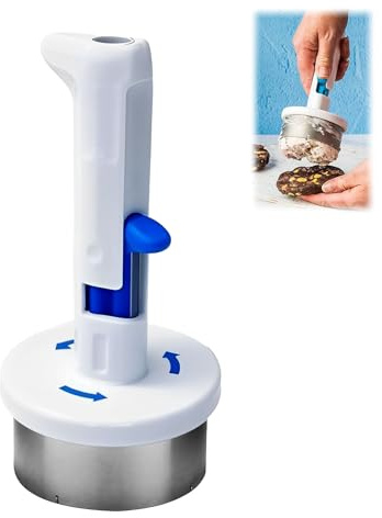 Ice Cream Cookie Sandwich Scoop, Stainless Steel Ice Cream Sandwich Maker Tool, Easy Release Sandwich Cookie Scoops, Creative Ice-Cream Burger Making, for Kitchen, Dessert Shop