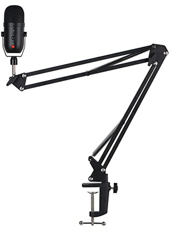 USB Mic Condenser Microphone Suspension Boom Scissor Arm Stand For Professional Live Streaming Video Conference USB Mic Dynamic With Adjustable Scissor Arm Stand Shock Mount