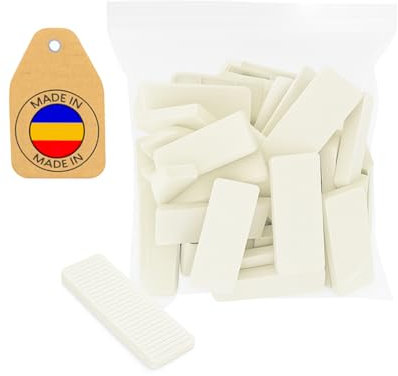 50-100 Spessori in Plastica 30x100 mm Divisibili – Cunei Piastrelle, Distanziatori Piatti per Mobili, Finestre in PVC – Distanziali 1-5 mm Identificazione Rapida