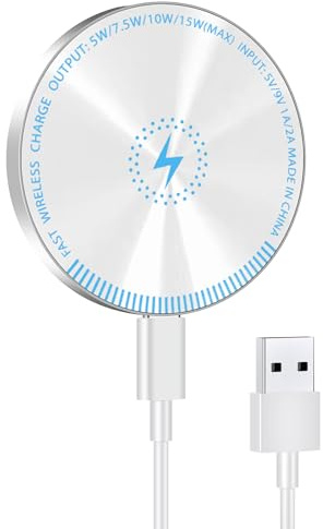 Mag-Safe Ladegerät für lPhone Ladestation,Magnet Ladestation Induktive kabellos Ladepad Kompatibel mit lPhone 16 15 14 13 12 Serie und AirPods 4 3 2 Pro