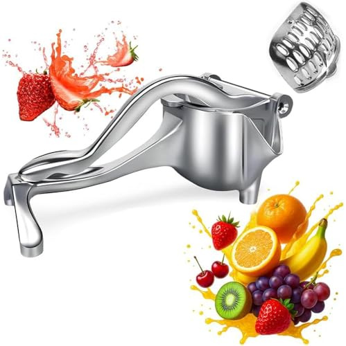 Manual Juicer, Hand Juicer Squeezer, Aluminum Alloy Citrus Press for Lemon, Orange, Lime, Grapefruit & Pomegranate, Easy Squeeze & Quick Clean Juice