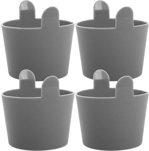 Hoement Moldes de Silicona para Huevos de Freidora de Aire 4 Piezas, Reutilizables, Aptos para Microondas y Lavavajillas, Resistentes al Calor, Molde para Hornear y Cocinar Huevos