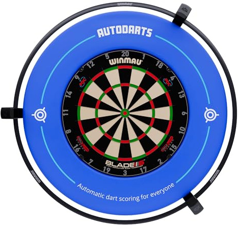AUTODARTS Vantage Punktesystem – Intelligente Dartboard-Kamera zur Punkteerfassung für Steeldarts, Elektronische Anzeigetafel mit Winmau Plasma Dartboard Beleuchtungsring