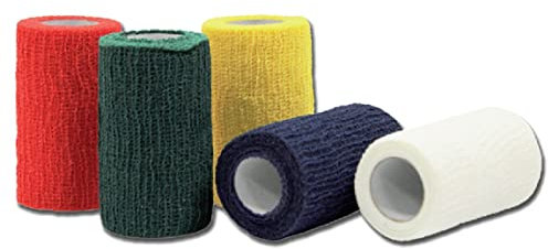 GIMA - Benda elastica coesiva per fissaggio e sostegno, 4m x 8 cm, confezione da 10, mix, 34673