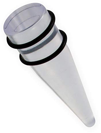 Fly Style Piercing Ohr Expander aus Acryl - Dehnstab Dehnstift Dehnungsstab Dehnungsstift Dehnsichel, Grösse:12 mm, Farbwahl:transparent