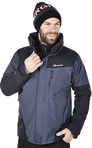 Berghaus Men's Arran Gemini 3-in-1 Waterproof Jacket With Fleece Jacket, Grey, S