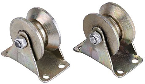Schiebetor-Roller, Stahl, V-förmige Radschiene, Schiebetür-Roller mit Halterung, 5,1 cm, 2 Stück