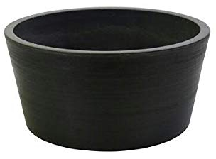 Klocke Dekorationsbedarf Klassische Kunststoff Schale Garten - Runde Gartenschale zum Bepflanzen – Kunststoffschale Tischdeko - Blumenschale Winterfest (Klein: Ø 20cm - Höhe: 9,5cm, Anthrazit)