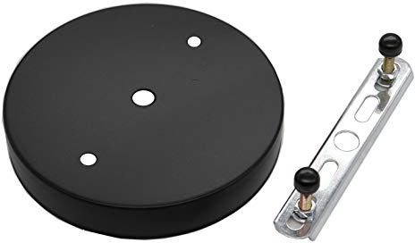 binifiMux 2-Pack 4.7 120mm x 20mm Black Lamp Holder Ceiling Canopy Kit Ceiling Plate Chassis Base Pendant Light Accessories