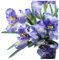 Lot de 3 fleurs d'iris artificielles en soie de 91,4 cm - 9 têtes - Bouquet de fleurs longues - Fleurs artificielles pour de vraies fleurs - fond de mariage,centre de table- Centre de table (bleu)