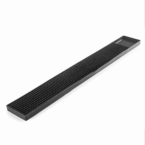 Lacor - 62628-100% Non-Slip Thermoplastic Rubber Bar Mat, Avoid Cocktail or Drinks, BPA Free, Measurements 60 x 8 x 1.8 cm, Black