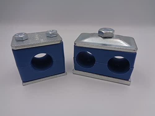 Hydraulic Pipe Clamp Single and Double Hose Choose Size (6mm, Double Pipe Clamp)