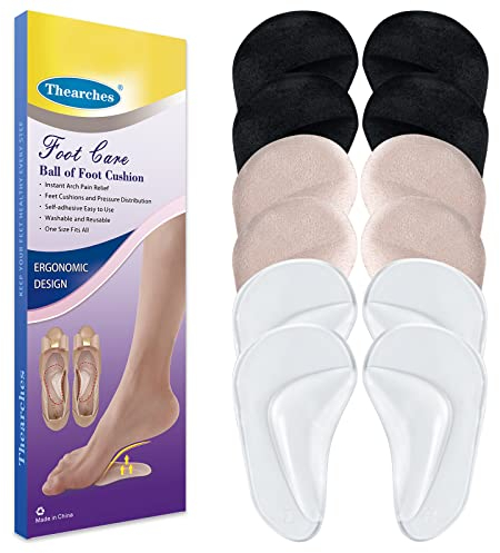 Plantillas de Soporte de Arco de Gel, 6 Pares Almohadillas Adhesivas de Arco Alto Ortopédico de Silicona para Pies Planos y Fascitis Plantar, Aliviar la Presión y el Dolor de Pies, Unisex