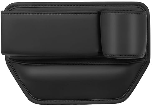 Naapesi Autositz-Lückenfüller, Autositz Gap Organizer Aufbewahrungsbox, Auto Organizer Mittelkonsole, Füllstoff-Organizer Zwischen PU, Seitentaschen Organizer Auto (für Beifahrerseite)