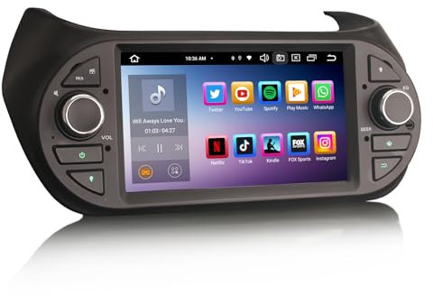 GONFEN Acht-Kern 4GB + 64GB Android 13 GPS DAB+ Autoradio Für Fiat Fiorino Qubo Citroen Nemo Peugeot Bipper mit Navigation Unterstützt Apple CarPlay Android AUTO DSP WiFi Bluetooth 5.0 SWC RDS FM TPMS