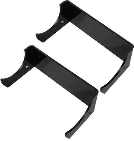AUTSUPPL Acrylic Rolling Pin Rack 2 Pack Black Wall Hanging Holder
