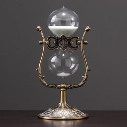 Clessidra con sabbia, grande vetro antico da 30 minuti, orologio rotante in rilievo, clessidra, clessidra, timer a clessidra per regali, matrimoni, casa, scrivania, ufficio