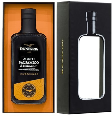 De Nigris Aceto Balsamico di Modena IGP Invecchiato Aquila Arancio 250ml | Dal Sapore Ricco e Armonioso, Aceto Balsamico Autentico, Made in Italy