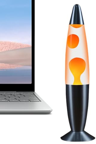 Lampe à mouvement liquide multicolore changeante Générique, Lampe volcanique élégante, lumière d'ambiance relaxante pour étagère, Orange, Aluminium