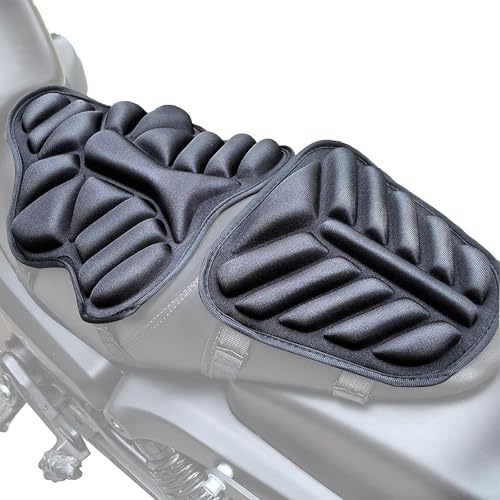 JKGBUK Motorcycle Seat Cushion for Triumph Rocket 3 GT 2020-2024, Breathable & Shock Absorption Motorbike Seat Front Rider Seat Rear Passenger Seat Pillion Cushion for Long Rides,A/One Set