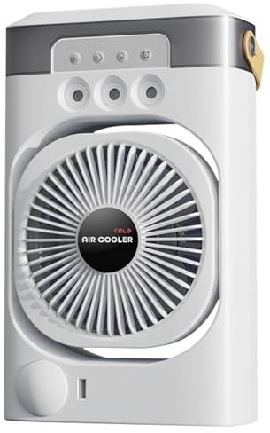 refrigerador de escritorio personal - aire acondicionado,ventilador de mesa ajustable | Circulador de luz de 7 colores con un humidificador y de enfriamiento silencioso para cubíc