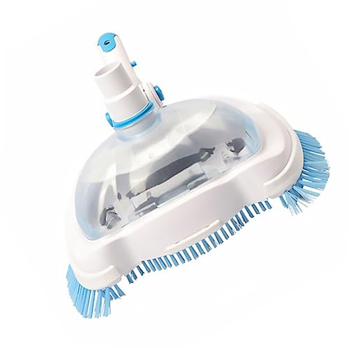 FUNOMOCYA Brosse de Nettoyage de Piscine Plastique avec Tête Aspiration Accessoire Pratique pour Équipement de Nettoyage de Piscine avec Couvercle Transparent