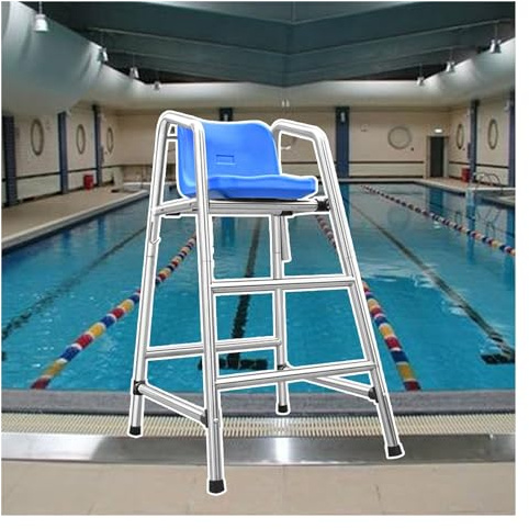 Silla y escalera de acero inoxidable 304 de alta resistencia para piscina, playa, parques acuáticos, diseño duradero y resistente a la intemperie para uso en interiores y exteriores