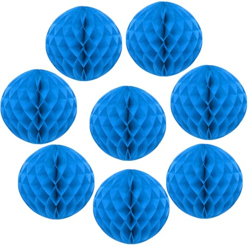 QUARKZMAN 8 Pcs Bolas De Panal 6 Diámetro Para Manualidades DIY Azul Cielo