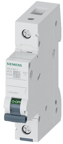 Siemens 5SL6140–7 Miniatur Leitungsschutzschalter 6 KA 1 Pole c-40 a