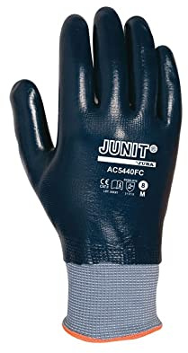 Juba - Guante nylon junit con recubrimiento nitrilo azul talla 9