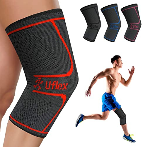 (Small) - UFlex Athletics Knee Compression Sleeve Support for Running, Jogging, Sports, Joint Pain Relief, Arthritis and Injury Recovery-Single Wrap