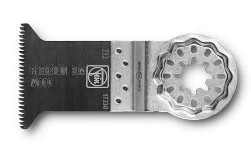 FEIN E-Cut Precision BIM-Sägeblatt, Ve. 1 St., Breite 50 mm, Länge 50 mm, Aufnahme Starlock, Bi-Metall mit doppelreihige Japan-Verzahnung für alle Holzwerkstoffe, Gipskarton und weiche Kunststoffe