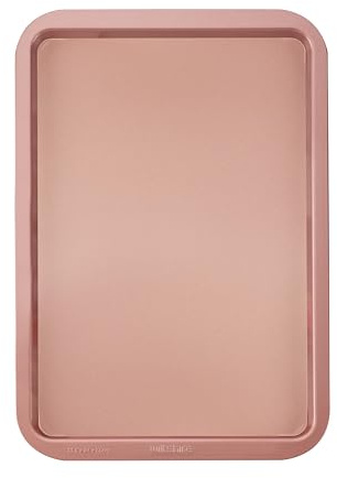 Wiltshire Rose Gold Rectangular Cookie Sheet, PFOA PTFE Free | Robust Baking Tray, Brownie Tray, Non-Stick Coating, Sheet Steel Bakeware, 38.5x27.3x1.7cm
