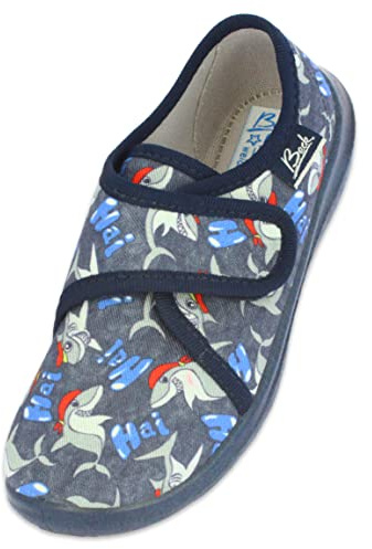 Beck Jungen Haie Hausschuh, Blau, 34 EU