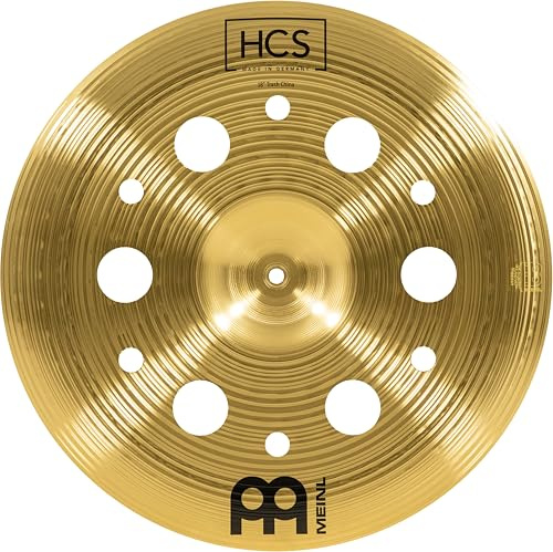 Meinl Cymbals HCS Plato Trash China de 18 pulgadas (45,72cm) con Agujeros – Platillos de Batería – Latón, Acabado Tradicional (HCS18TRCH)