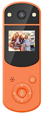 Andoer Cámara DV digital Mini cámara de carrocería Grabadora de vídeo Reproductor de MP3 Pantalla HD 1080P con luz nocturna infrarroja Len Giratoria para deportes Home Office Grabadora de