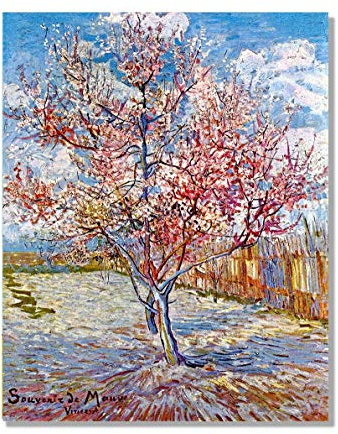 Diamant-Malerei-Set für Kinder, der rosa Pfirsichbaum von Vincent Van Gogh DIY 5D-Diamantgemälde für Zuhause, Wanddekoration, Geschenk, Diamant-Malerei, Kunst, 50 x 70 cm