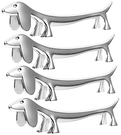 VINTORKY Legierung Essstäbchenhalter Und Essstäbchenablage Aus Metall Mit Kreativer Form Für Küche Und Esstisch – 4 Stück Besteckkissen Zur Sauberen Geschirrablage