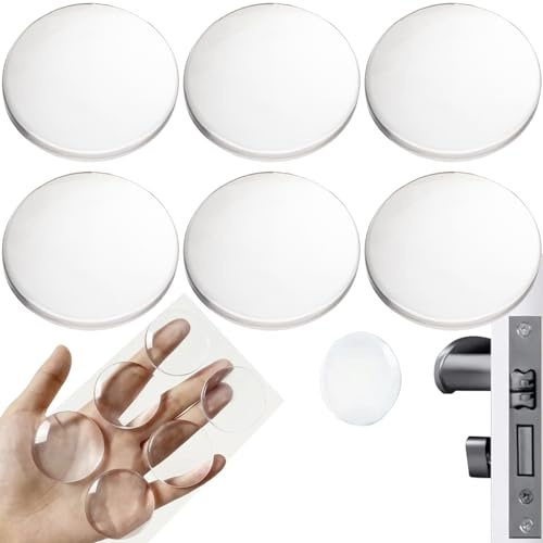 Silikon Türstopper Selbstklebend Transparent Wandmontage gegen Türanschlag Schutzpuffer 6er Set Ø 40 mm 23016