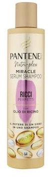 Pantene Pro-V Miracle Serum Shampoo Ricci Perfetti, con Olio di Ricino, Il potere di un siero in uno shampoo, nutre in profondità i ricci crespi e ribelli, 250 ML