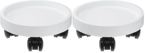 Sosoport 2 STK 20cm Rollbarer Pflanzenständer, Blumentopf Untersetzer mit Rollen, 50kg Mobiler Pflanzenwagen Pflanzenroller Rund für Innen- und Außenpflanzen