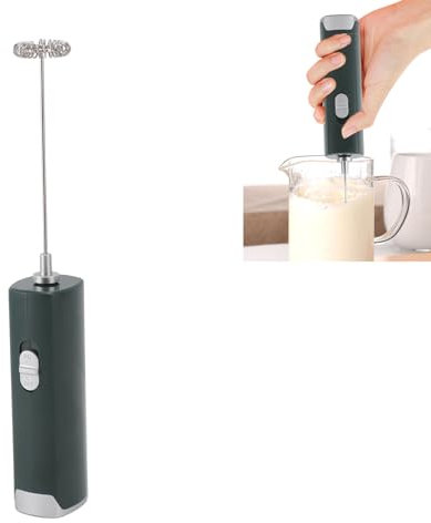 Espumador de Leche Eléctrico, Varita de Espumador de Leche Eléctrica Eficiente Operación Silenciosa Espumador Portátil Inalámbrico de Mano para café con Leche y Chocolate
