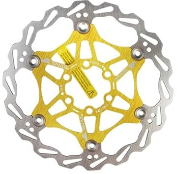 Bremsscheiben Fahrrad Scheibenbremsrotor MTB Fahrrad schwimmend Rotorwärmissipation 140/160 mm Edelstahlrotor 180/203 mm Radsportzubehör Fahrrad Bremsscheibe (Color : 1pc 160mm Gold)