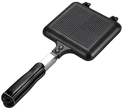 Ciieeo Poêle à Sandwich Antiadhésive Pour Et Snacks Fabriquée Système De Pression Facile à Nettoyer Noir