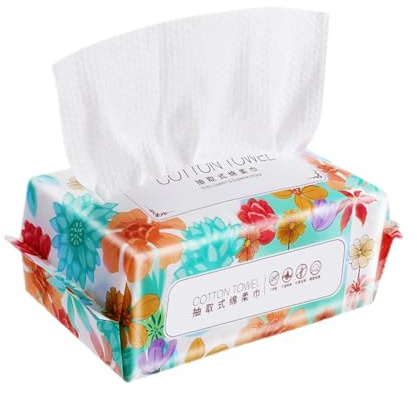 Tessuto di cotone, asciugamano di carta facciale ispessito con motivo perlato, tessuto igienico per il viso, salviettine in cotone sicure per pelli sensibili, struccante per adulti