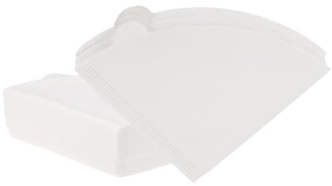 QUARKZMAN 100 Compte Taille V01 Cône Filtres à Café, Filtres à Café Jetables en Papier pour Percolateur en Fibre de Bois Naturelle Non Blanchie, Convient Cafetières à Filtre à Café Blanc