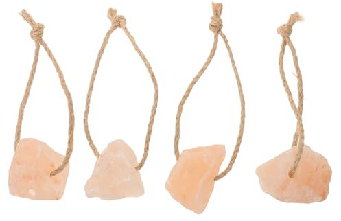 BCOATH 4stücke Natürlicher Salzleckstein Für Kaninchen Salzblöcke Für Haustiere Salzlecksteine Für Kleintiere Mit Hängevorrichtung Mineralsalz Für Kaninchen Und Hamster