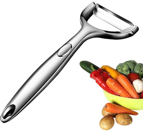 Pelapatate in acciaio inossidabile, pelapatate in acciaio inossidabile - Pelafrutta da appendere | Pelafrutta per carote, verdure, pelapatate da cucina a forma di Y con impugnatura ergonomica